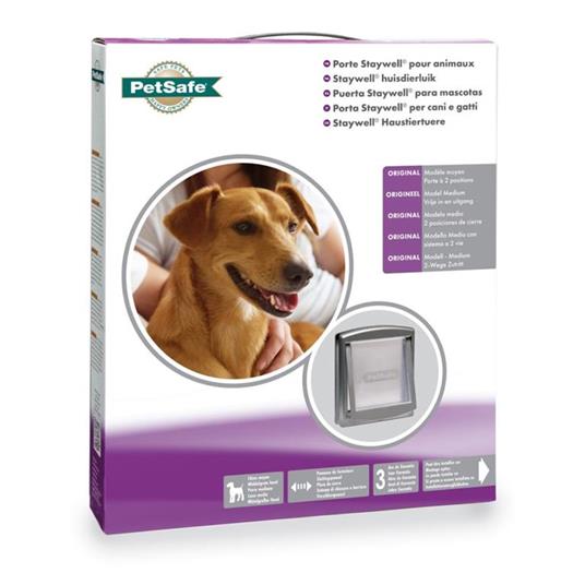 PetSafe Porta per Animali a 2 Direzioni 757 Media 26,7x22,8 cm Argento 5022 - 3