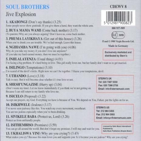 Jive Explosion - CD Audio di Soul Brothers - 2