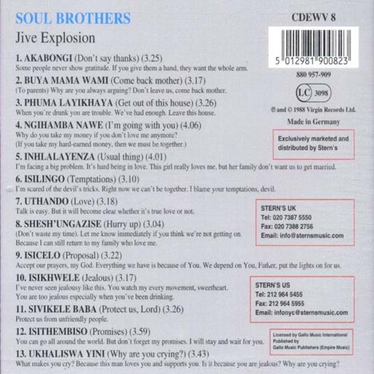 Jive Explosion - CD Audio di Soul Brothers - 2