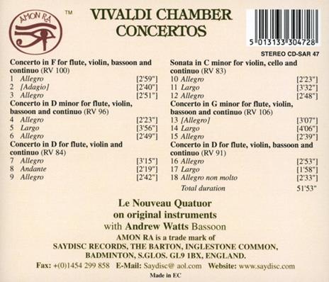 Vivaldi Chamber Concertos - CD Audio di Antonio Vivaldi - 2