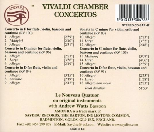 Vivaldi Chamber Concertos - CD Audio di Antonio Vivaldi - 2