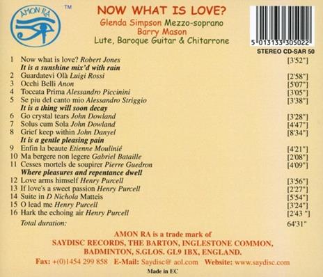 What Is Love? Aspects of Love in the Xvii Century - CD Audio - 2