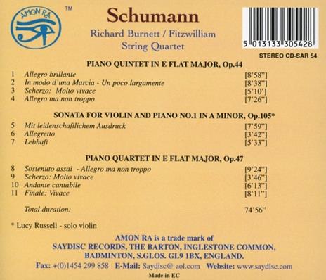 Chamber Works - CD Audio di Robert Schumann - 2