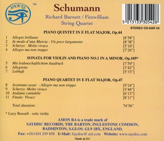 Chamber Works - CD Audio di Robert Schumann - 2