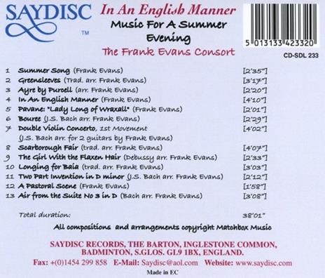 In An English Manner - CD Audio - 2