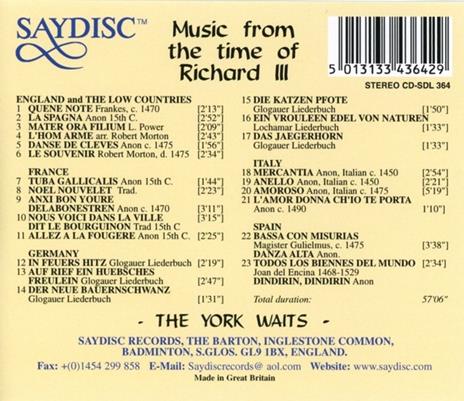 Music From The Time Of... - CD Audio di York Waits - 2