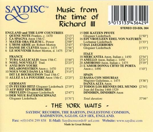 Music From The Time Of... - CD Audio di York Waits - 2