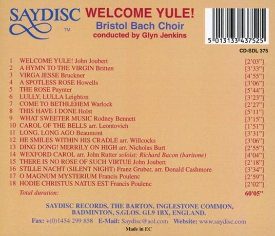 Welcome Yule. Seasonal Choral Music - CD Audio - 2