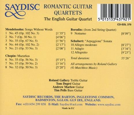 Romantic Guitar Quartets - CD Audio - 2