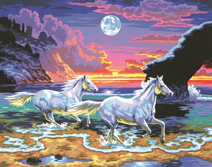 Painting By Numbers Senior, Cavalli In Spiaggia. 0041