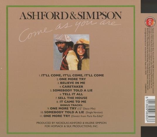 Come as You Are. (+ Bonus Tracks) - CD Audio di Ashford & Simpson - 2