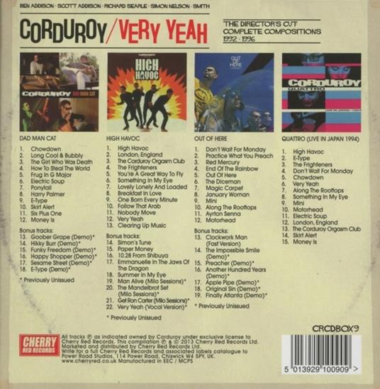 Very Yeah. The Director's Cut Complete Compositions - CD Audio di Corduroy - 2