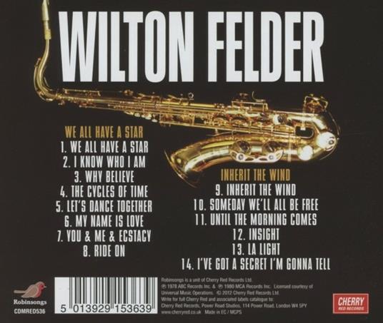 We All Have a Star - Inherit the Wind - CD Audio di Wilton Felder - 2
