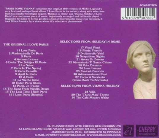 Paris Rome Vienna - CD Audio di Michel Legrand - 2