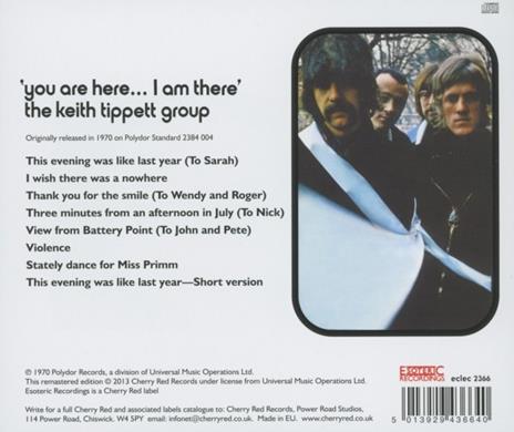 You Are Here... I Am There - CD Audio di Keith Tippett - 2