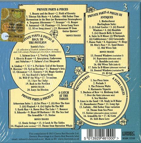 Private Parts & Pieces vols. 1-4 (Boxset) - CD Audio di Anthony Phillips - 2