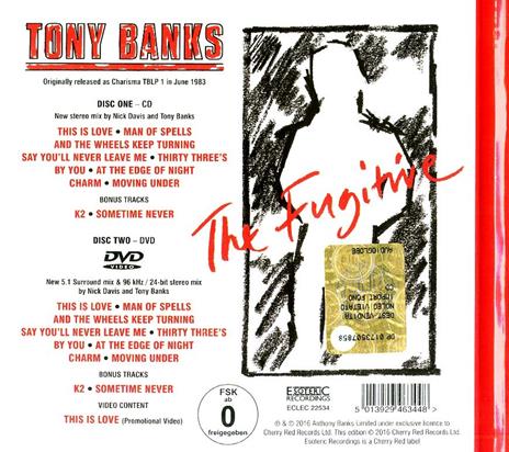 The Fugitive - CD Audio + DVD di Tony Banks - 2