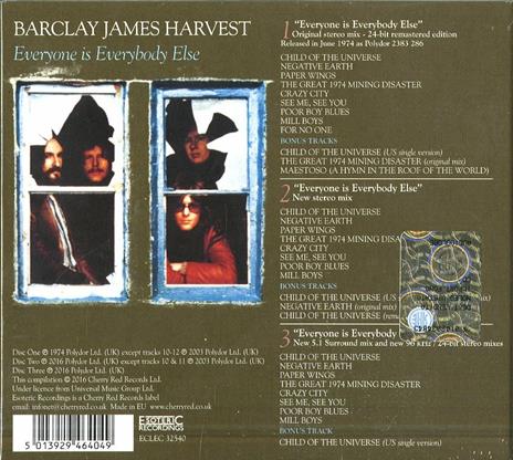 Everyone Is Everybody Else - CD Audio + DVD di Barclay James Harvest - 2