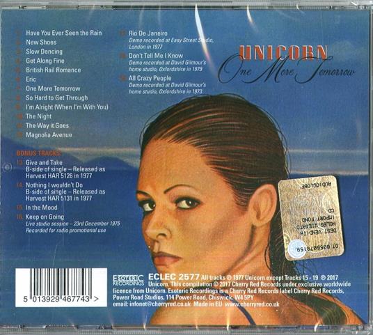 One More Tomorrow - CD Audio di Unicorn - 2