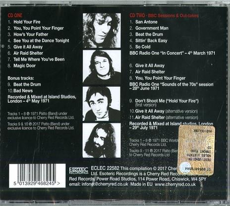 Hold Your Fire - CD Audio di Patto - 2