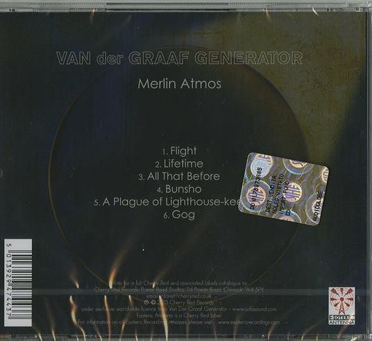 Merlin Atmos. Live Performance 2013 - CD Audio di Van der Graaf Generator - 2