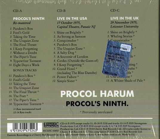 Procol's Ninth - CD Audio di Procol Harum - 2
