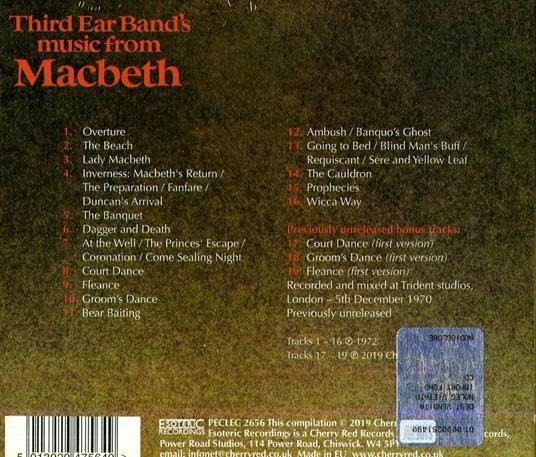 Music from Macbeth - CD Audio di Third Ear Band - 2