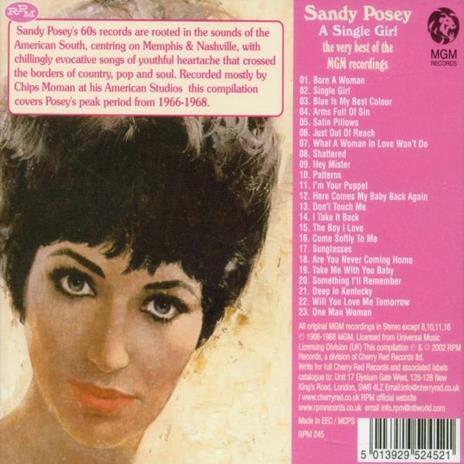 Single Girl, Very Best - CD Audio di Sandy Posey - 2