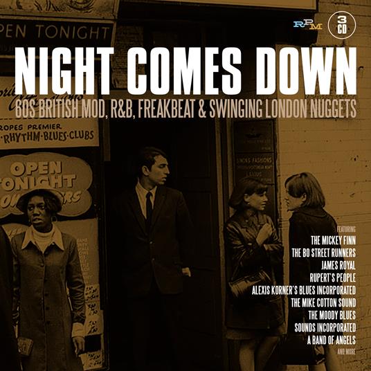 Night Comes Down. 60 British Mod R&b Freakbeat - CD Audio