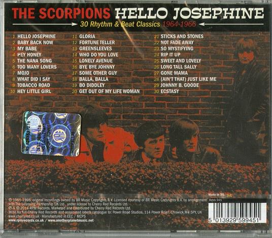 Hello Josephine. 30 Rhythm & Beat Classics - CD Audio di Scorpions - 2