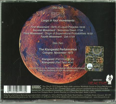 Zeit (Expanded Edition) - CD Audio di Tangerine Dream - 2