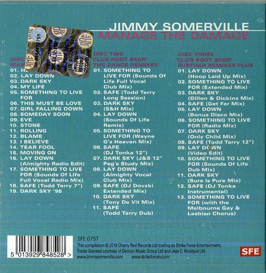 Manage the Damage (Expanded Edition) - CD Audio di Jimmy Somerville - 2