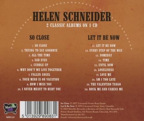 So Close. Let it Be Now - CD Audio di Helen Schneider - 2