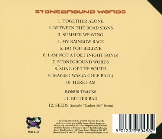 Stoneground Words - CD Audio di Melanie - 2