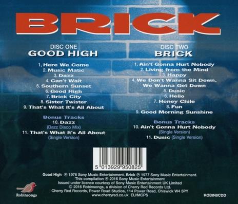 Good High - Brick (Deluxe Edition) - CD Audio di Brick - 2