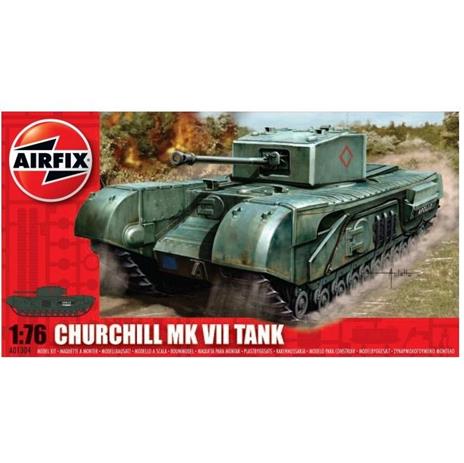 Airfix 1/76 Churchill Mk VII Tank Model Kit Plastica - 2