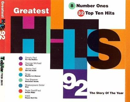 Greatest Hits 1992 - CD Audio