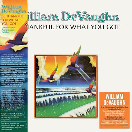 Be Thankful For What You Got - Vinile LP di William DeVaughn
