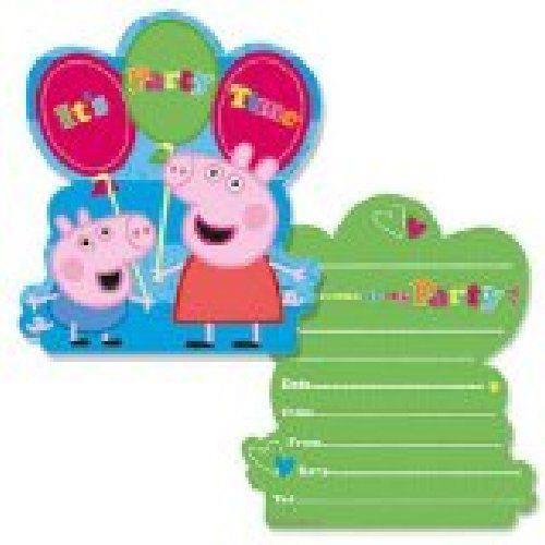 Set 8 biglietti inviti Peppa Pig - 2