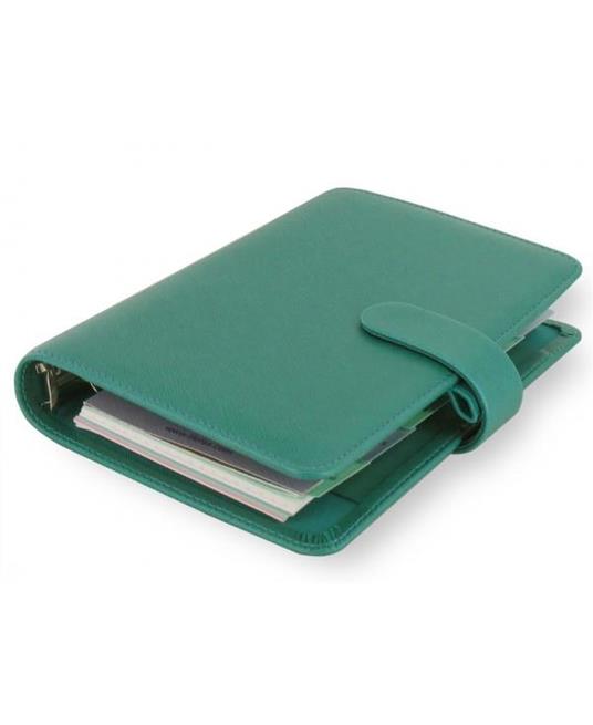 Filofax Agenda Organizer Ad Anelli Personal Saffiano Acquamarina