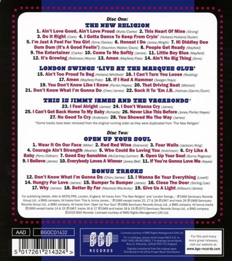 New Religion - London Swings Live At The Marquee Club - This Is Jimmy James And The Vagabonds - Open Up Your Soul - CD Audio di Jimmy James,Vagabonds - 2