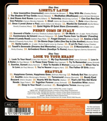 Lightly Latin-In Italy-Look To Your Heart-Seattle - CD Audio di Perry Como