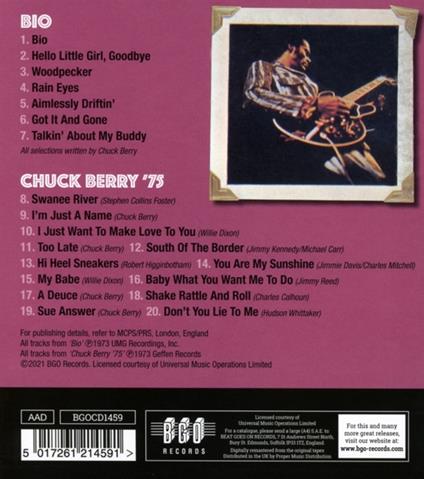Bio-Chuck Berry '75 - CD Audio di Chuck Berry