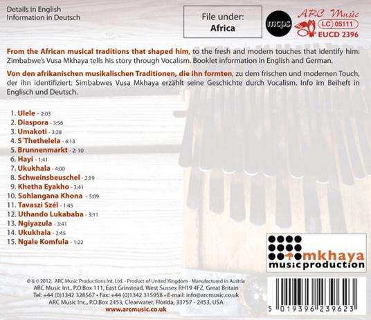 Vocalism - CD Audio di Vusa Mkhaya - 2