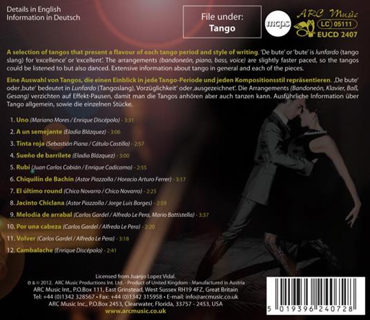 Tango De Bute - CD Audio di Juanjo Lopez Vidal - 2