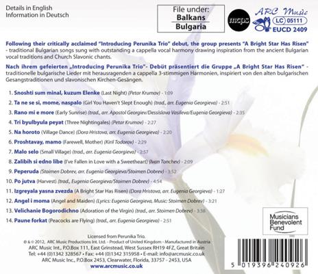 A Bright Star Has Risen - CD Audio di Perunika Trio - 2