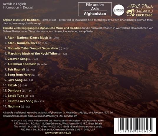 Inside Afghanistan - CD Audio di Deben Bhattacharya - 2