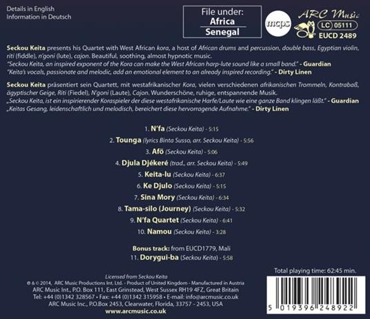 Afro-Mandinka Soul. Tama-Silo - CD Audio di Seckou Keita - 2