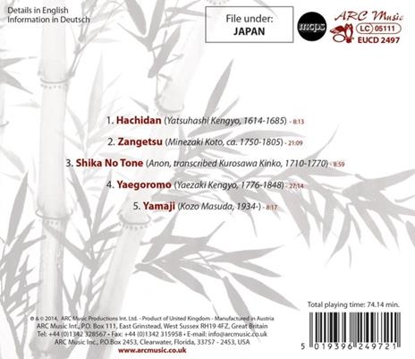 The Art of the Japanese Bamboo Flute and Koto - CD Audio di Yamato Ensemble - 2