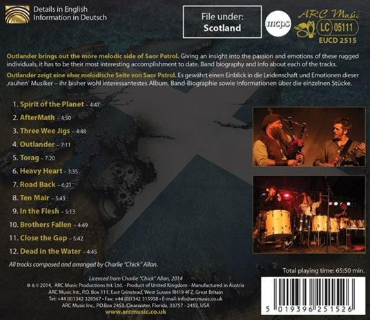 Outlander - CD Audio di Saor Patrol - 2